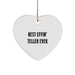Funny Teller Heart Ornament Gifts from Men, Gifts for Teller, Heart Shaped, Christmas Unique Gifts, Teller Lover Gifts - Image 1