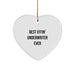 Funny Underwriter Gifts, Best Effin' Underwriter Ever Heart Ornament, Unique Christmas Unique Gift for Underwriters from Friends, Coworkers, or Family - Image 1