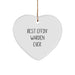 Funny Warden Quote Heart Ornament Gifts from Friends for Men, Women, Coworkers, Family and Warden Enthusiasts, Perfect Christmas Unique Gifts - Image 1
