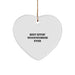 Funny Woodworker Christmas Unique Gifts from Friends, Men, or Family - Best Effin' Woodworker Ever Heart Ornament - Image 1