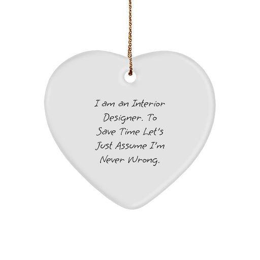Funny Interior Designer Gifts from Friends - Heart Ornament for Christmas Unique Gifts for Interior Designer Friends - Image 1