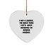 Funny Judge Gifts - Heart Ornament for Men, Women or Friends, Christmas Unique Presents from Family, Coworkers, 'I Am A Judge. To Save Time Let's Just Assume I'm Never Wrong.' - Image 1