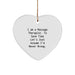 Funny Massage Therapist Gifts from Men for Christmas Unique Heart Ornament Quote - White Heart Shaped MDF Ornament with Gold Cord - Image 1