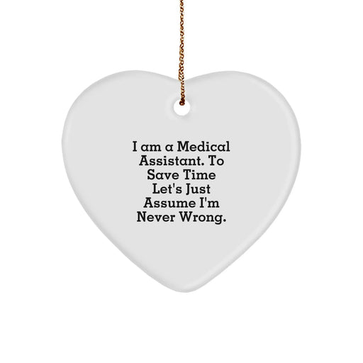 Funny Medical Assistant Gifts for Christmas - Heart Ornament from Coworkers - Image 1