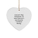 Funny X-Ray Technician Gifts from Family, Heart Ornament Quote 'Never Wrong' for X-Ray Techs, Unique Christmas Ornaments for Men - Image 1