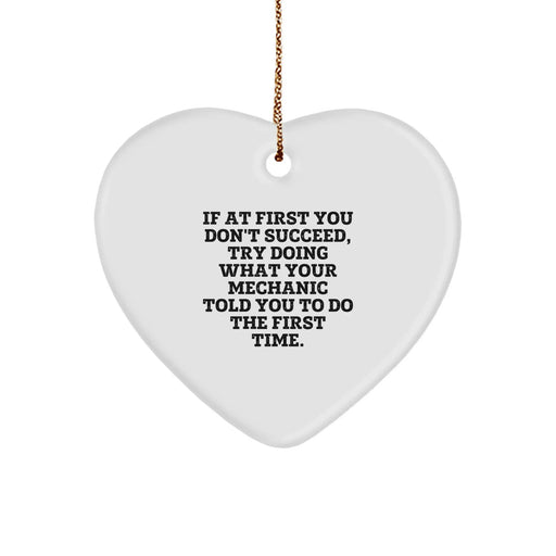 Funny Mechanic Gifts from Friends for Mechanic Heart Ornament Christmas Unique Gifts - Image 1