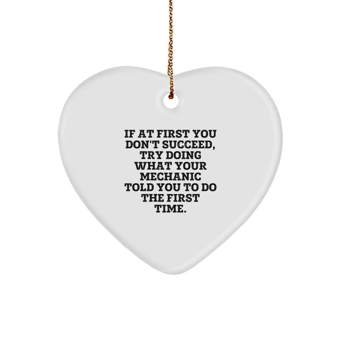 Funny Mechanic Gifts from Friends for Mechanic Heart Ornament Christmas Unique Gifts - Image 1