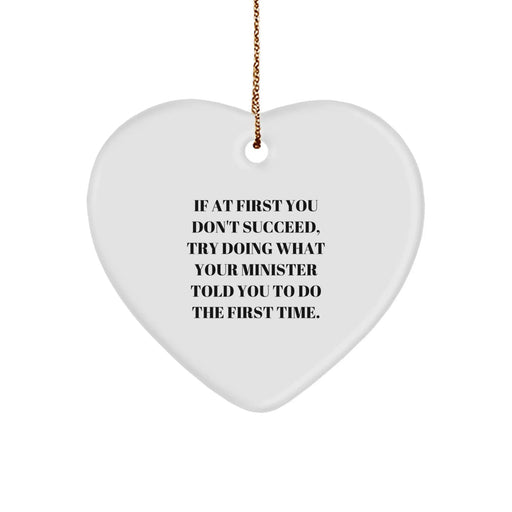 Funny Minister Heart Ornament Gifts from Friends for Christmas Unique Minister Minister Gifts - Image 1