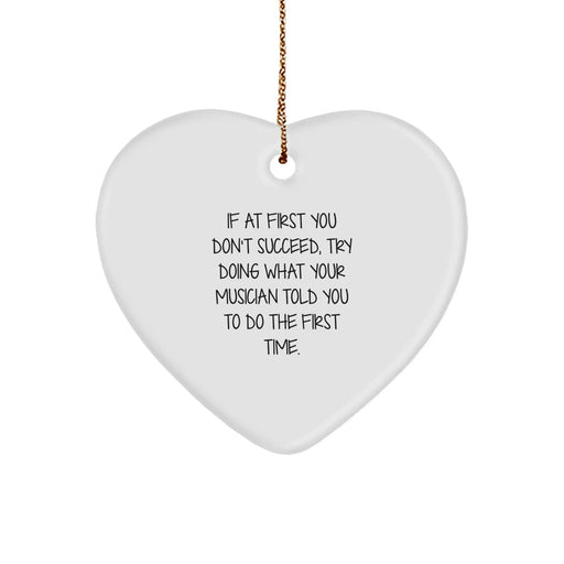 Funny Musician Heart Ornament Gifts from Friends for Musician Men Christmas Unique Gifts - Image 1