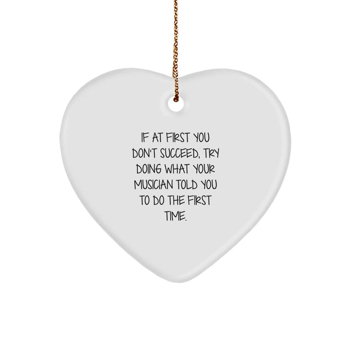 Funny Musician Heart Ornament Gifts from Friends for Musician Men Christmas Unique Gifts - Image 1
