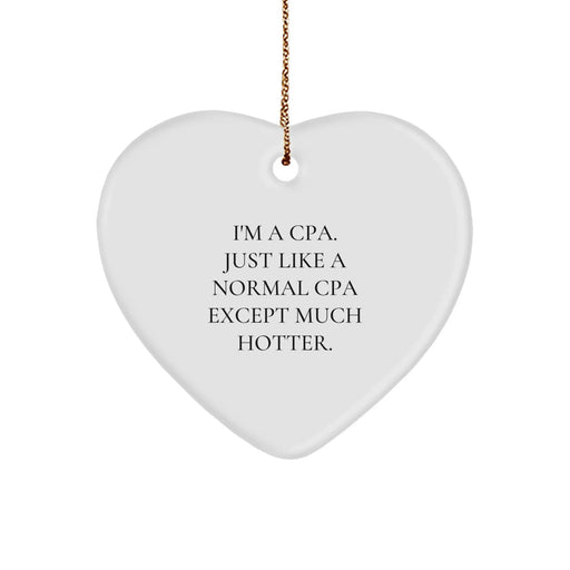 CPA Heart Ornament, Funny Quote Gifts from Men, Gifts for CPAs, Hot and Unique Christmas Unique Gifts - Image 1