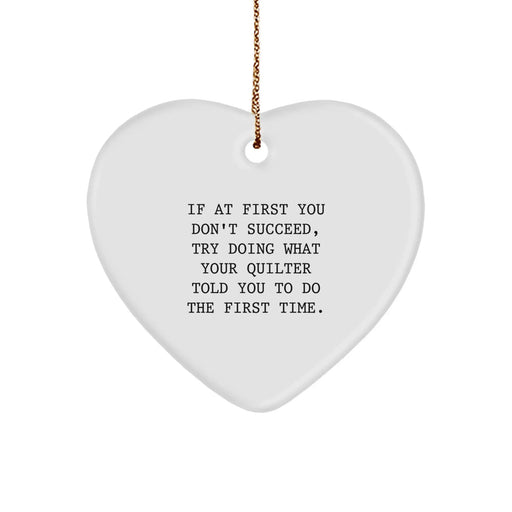Funny Quilter Heart Ornament Gifts from Friends for Men Women Christmas Unique Gifts - Image 1