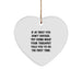 Funny Therapist Gifts from Friends for Christmas - Heart Ornament with 'If At First You Don't Succeed' Quote, Therapist Heart Shaped Decoration - Image 1
