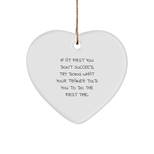 Funny Trainer Heart Ornament Gifts from Friends for Trainer, Trainer Heart Ornaments, Christmas Unique Gifts, Trainer Decorations - Image 1