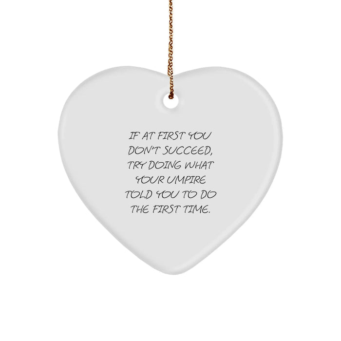 Funny Umpire Gifts, Heart Ornament for Umpire Men, Gifts from Friends, Umpire Christmas Unique Gifts - Image 1