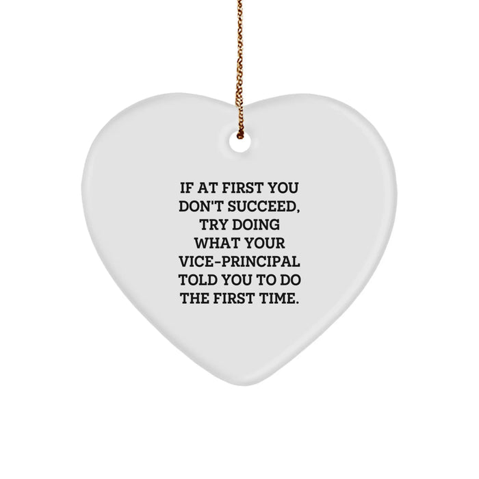 Funny Vice-principal Gifts for Women, Heart Ornament Gifts from Men to Vice-principal on Christmas Unique Gifts - Image 1