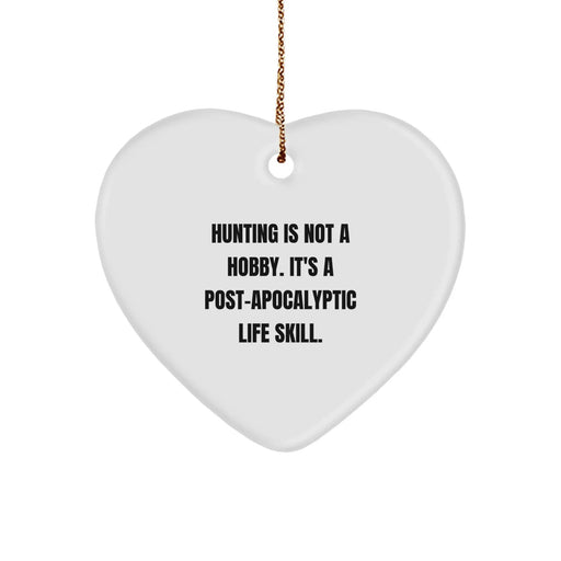Funny Hunting Heart Ornament Gifts from Men to Friends, Perfect for Christmas Unique Gifts - Image 1