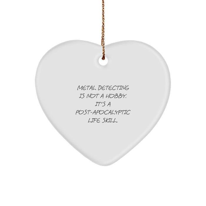 Funny Metal Detecting Gifts for Metal Detecting Enthusiasts, Metal Detecting Heart Ornament from Friends, Family, or Coworkers for Christmas Unique Gifts - Image 1