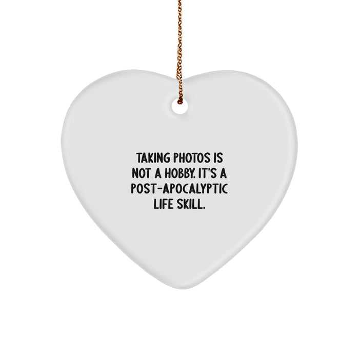 Funny Taking Photos Gift Ideas Heart Ornament for Friends, Family, Coworkers, from Men, Women, Taking Photos Enthusiasts, Christmas Unique Gifts - Image 1