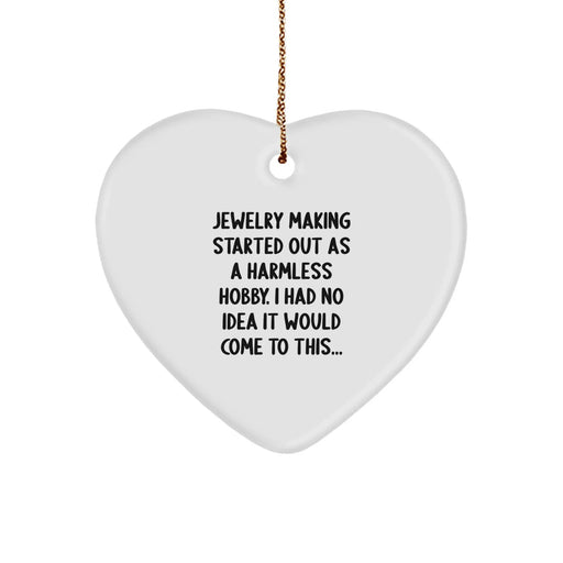 Funny Jewelry Making Gifts for Friends from Women with Funny Quote and Heart Ornament Christmas Decoration - Image 1