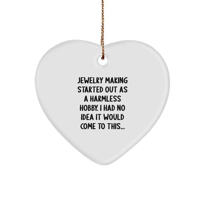 Funny Jewelry Making Gifts for Friends from Women with Funny Quote and Heart Ornament Christmas Decoration - Image 1