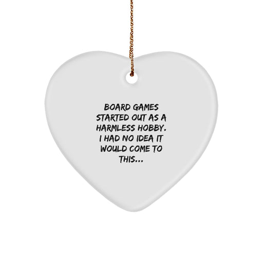 Funny Board Games Gifts from Friends for Men - Heart Ornament, Christmas Unique Gifts - Image 1