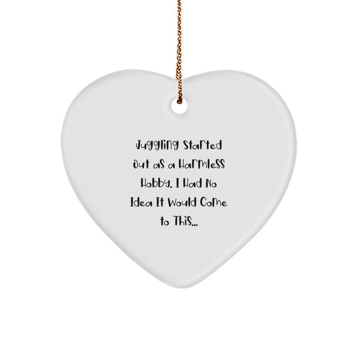 Funny Juggling Gifts from Men for Juggling Lovers, Juggling Heart Ornament for Christmas Unique - Image 1