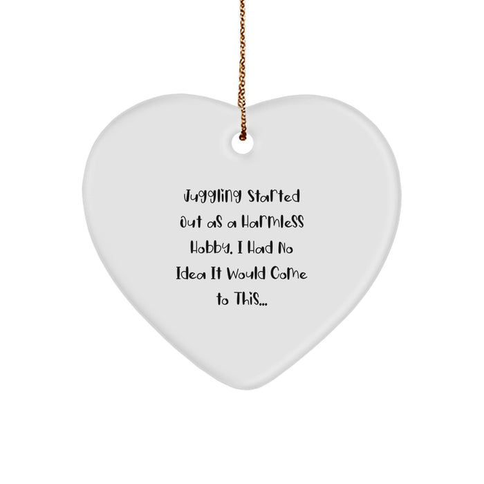 Funny Juggling Gifts from Men for Juggling Lovers, Juggling Heart Ornament for Christmas Unique - Image 1