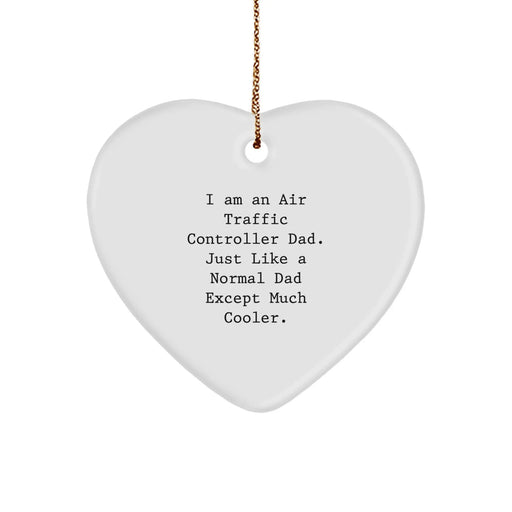 Funny Air Traffic Controller Gifts from Dad - Heart Ornament for Air Traffic Controller Family - Christmas Unique Gifts for Air Traffic Controller Husband - Image 1