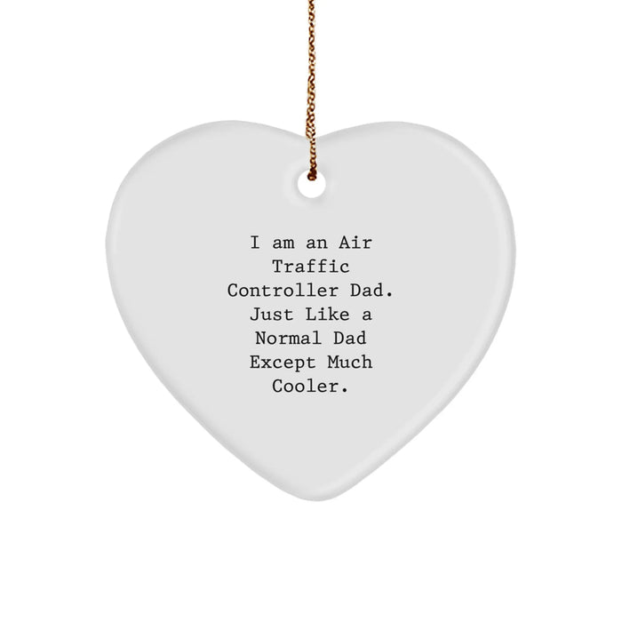 Funny Air Traffic Controller Gifts from Dad - Heart Ornament for Air Traffic Controller Family - Christmas Unique Gifts for Air Traffic Controller Husband - Image 1