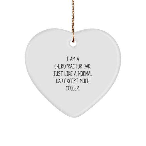 Chiropractor Gifts from Men to Chiropractor Dad Heart Ornament with Funny Quote, Christmas Unique Gifts, Heart Shaped Ornament for Chiropractor's Office - Image 1
