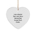 Dentist Dad Heart Ornament Gifts from Men for Dad, Funny Quote, Heart Shaped Ornament, Perfect Christmas Unique Gifts - Image 1