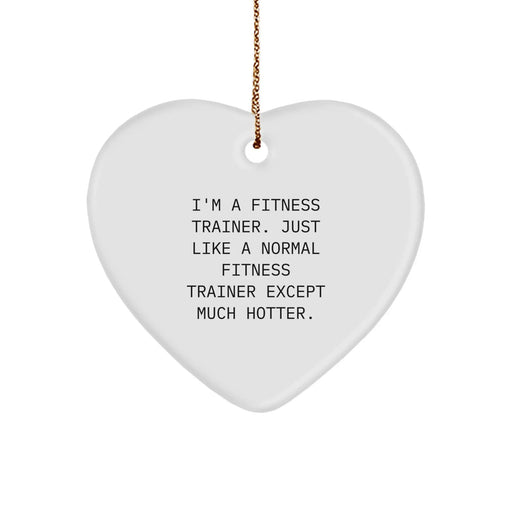 Fitness Trainer Gift Ideas Funny Heart Ornament for Christmas Unique Gifts from Friends to Men - Image 1