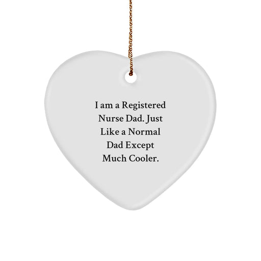 Registered Nurse Heart Ornament Gifts from Dad for Registered Nurse Men - Image 1