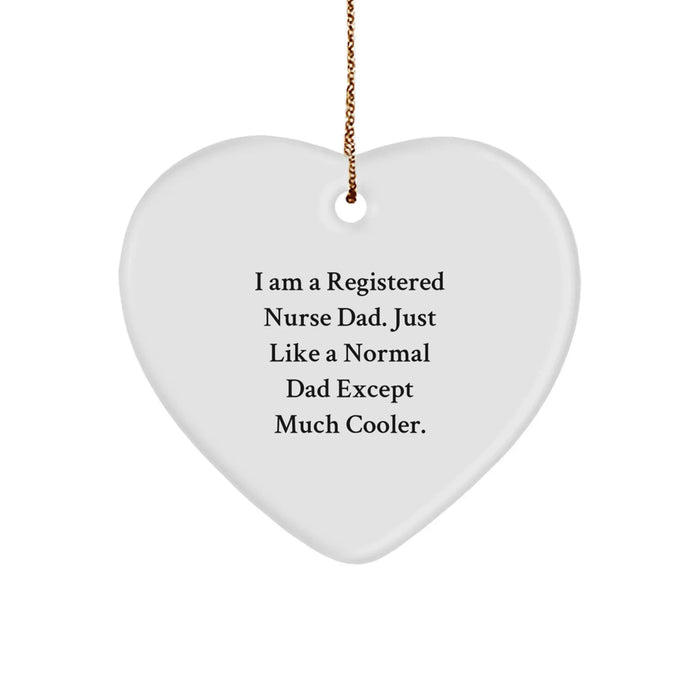 Registered Nurse Heart Ornament Gifts from Dad for Registered Nurse Men - Image 1