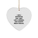 Funny Reporter Dad Gifts from Men for Christmas Unique Heart Ornament, I Am A Reporter Dad. Just Like A Normal Dad Except Much Cooler. Heart Shaped White MDF Material - Image 1