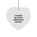 Funny Warden Dad Gifts from Men to Warden for Christmas Unique Heart Ornament - Image 1