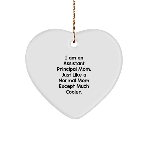 Funny Assistant Principal Heart Ornaments Gifts from Family for Assistant Principal Men Women Coworkers Christmas Unique Gifts - Image 1