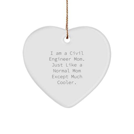 Civil Engineer Heart Ornament Gifts from Friends, Women, or Coworkers for Christmas Unique Presents - Image 1