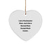 Postmaster Mom Heart Ornament, Funny Heart Shaped Christmas Unique Gifts from Mom to Postmaster - Image 1