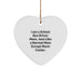 Funny School Bus Driver Mom Gifts - Heart Ornament for School Bus Drivers - Christmas Unique Gifts from Friends to School Bus Driver Family - Image 1