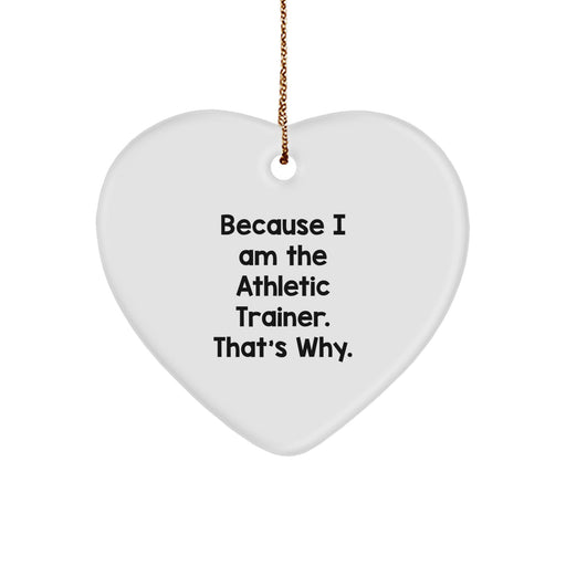 Funny Athletic Trainer Gifts from Friends - Heart Ornament for Men, Women, or Coworkers Christmas Unique Gifts - Image 1