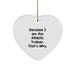 Funny Athletic Trainer Gifts from Friends - Heart Ornament for Men, Women, or Coworkers Christmas Unique Gifts - Image 1