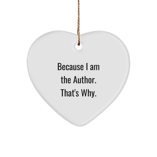 Author Heart Ornament Gifts from Men to Author Friends at Christmas - Image 1