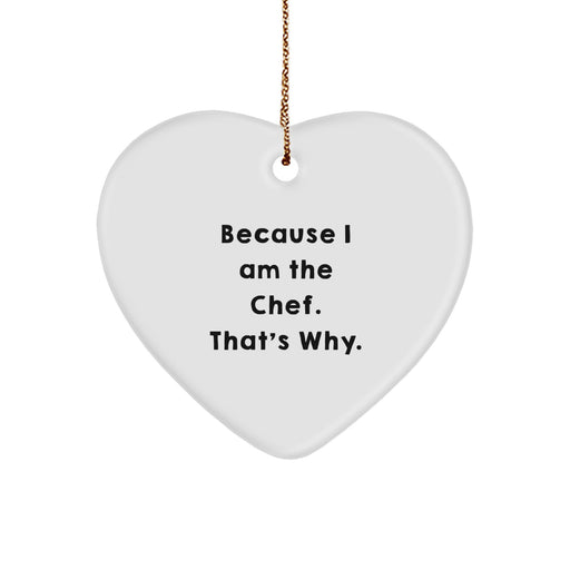 Funny Chef Heart Ornament Gifts from Friends for Men Christmas Unique Ornaments - Image 1