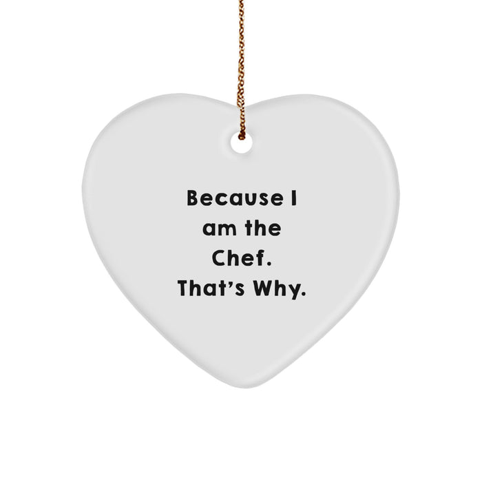Funny Chef Heart Ornament Gifts from Friends for Men Christmas Unique Ornaments - Image 1
