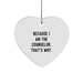 Funny Counselor Heart Ornament Gifts from Friends and Family with Inspirational Quote, Christmas Unique Gifts for Counselor Men and Women - Image 1