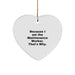 Funny Maintenance Worker Gifts for Men, Heart Ornament 'Because I Am The Maintenance Worker. That's Why.' Gifts from Friends or Family for Christmas Unique Gifts - Image 1