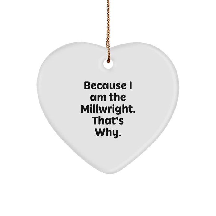Funny Millwright Heart Ornament Gifts from Friends for Christmas Unique - Image 1