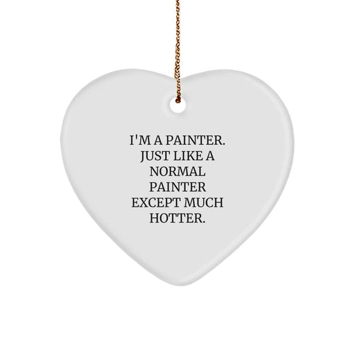 Funny Painter Heart Ornament Gifts from Friends, Family, or Coworkers for Painter Men, Women, or Couples - Unique Christmas Decorations - Image 1